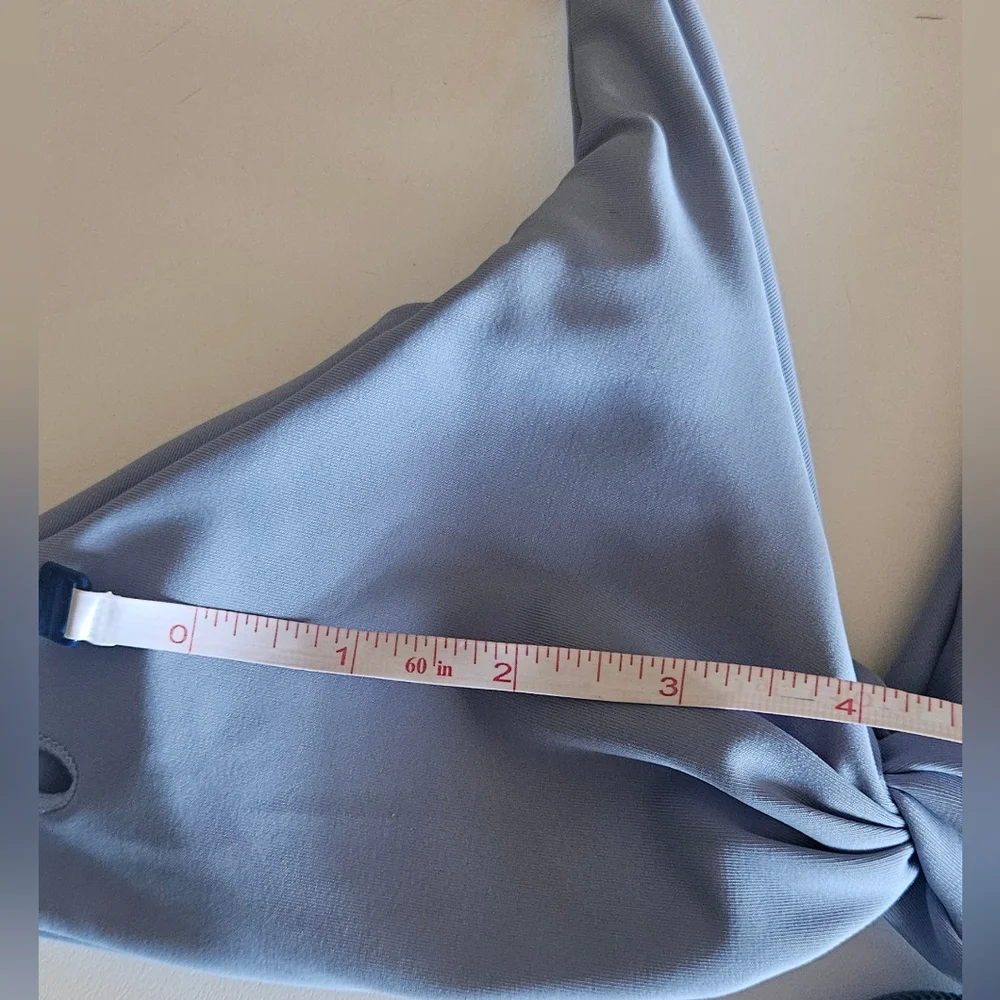Dusty Blue Triangle Bikini Top